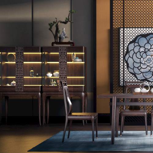 新中式实木家具，简雅从容，怡然自若，展现传统美学的神韵
